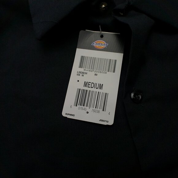 Men's Dickies Polaris Gray Button Down Short Sleeve Shirt Size Medium NWT - Picture 5 of 9